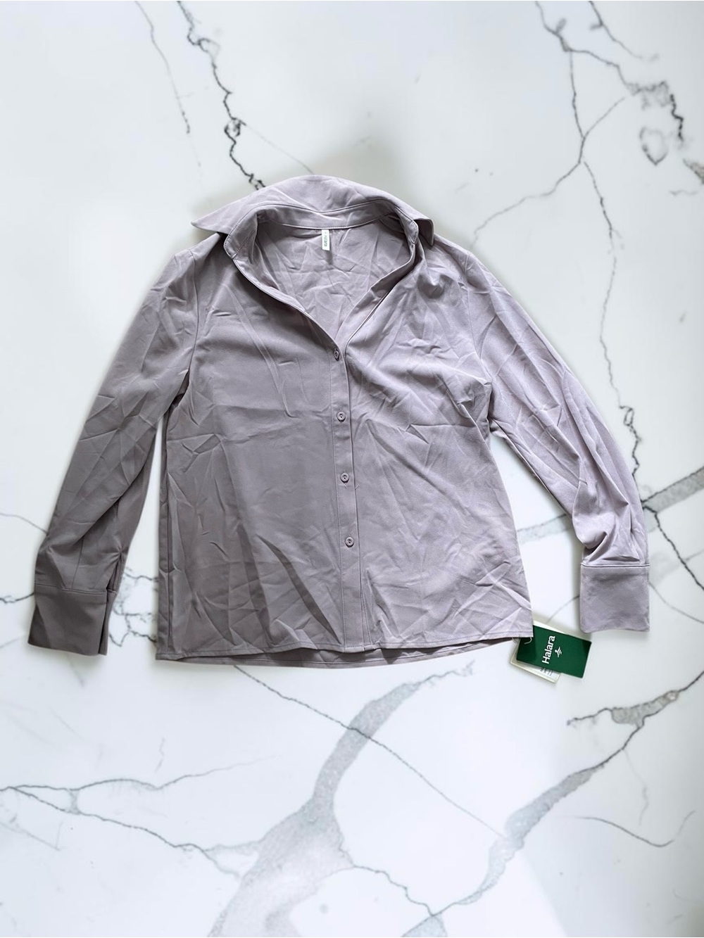 Halara Dusty Lavender Button-Down Top